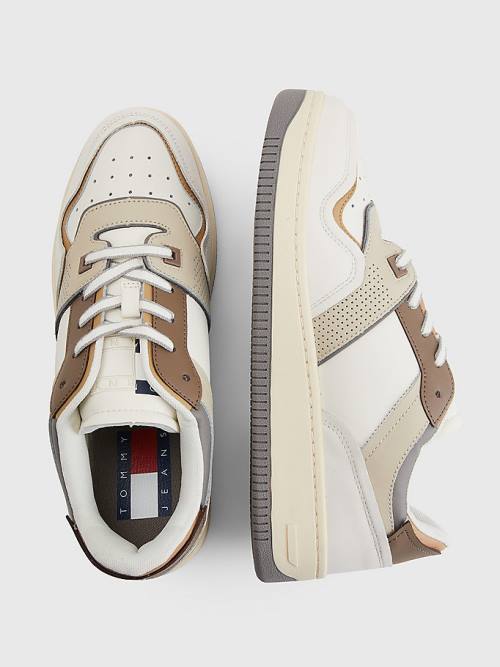 Tommy Hilfiger Elevated Basket Spor Ayakkabı Erkek Beyaz | TH394UGR