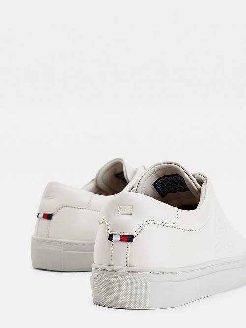 Tommy Hilfiger Elevated Crest Deri Spor Ayakkabı Kadın Gri | TH670GIF