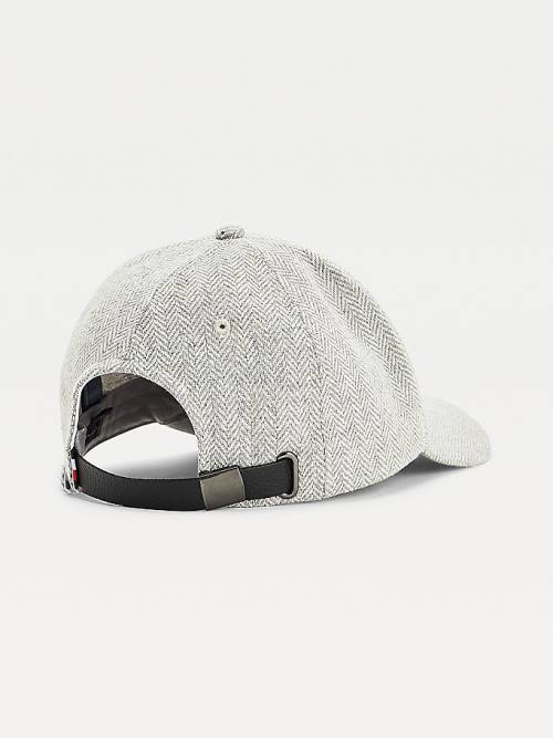 Tommy Hilfiger Elevated Essential Herringbone Cap Şapka Erkek Gri | TH435HEP