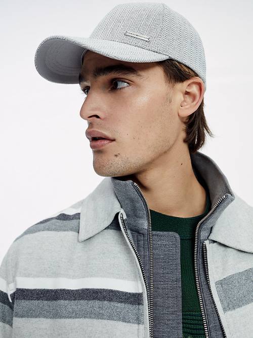 Tommy Hilfiger Elevated Essential Herringbone Cap Şapka Erkek Gri | TH435HEP