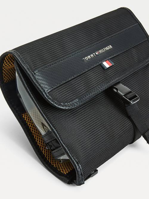 Tommy Hilfiger Elevated Metal Logo Travel Washbag Çanta Erkek Siyah | TH610ZCK