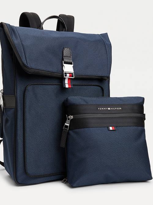 Tommy Hilfiger Elevated Modern 2-In-1 Backpack Çanta Erkek Mavi | TH541CSY