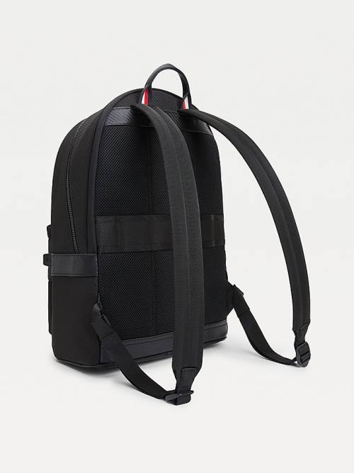 Tommy Hilfiger Elevated Modern Webbing Detail Backpack Çanta Erkek Siyah | TH548RCT