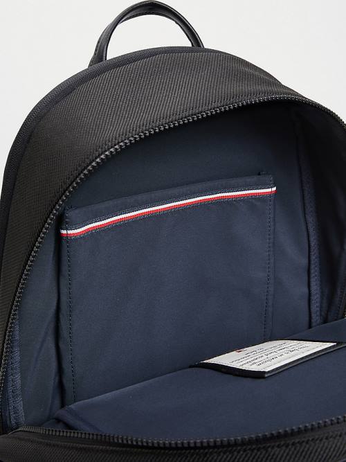 Tommy Hilfiger Elevated Modern Webbing Detail Backpack Çanta Erkek Siyah | TH548RCT