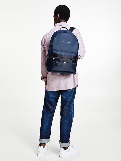 Tommy Hilfiger Elevated Modern Woven Backpack Çanta Erkek Mavi | TH178DZU