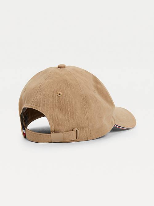 Tommy Hilfiger Elevated Signature Cap Şapka Erkek Bej Rengi | TH360HRD