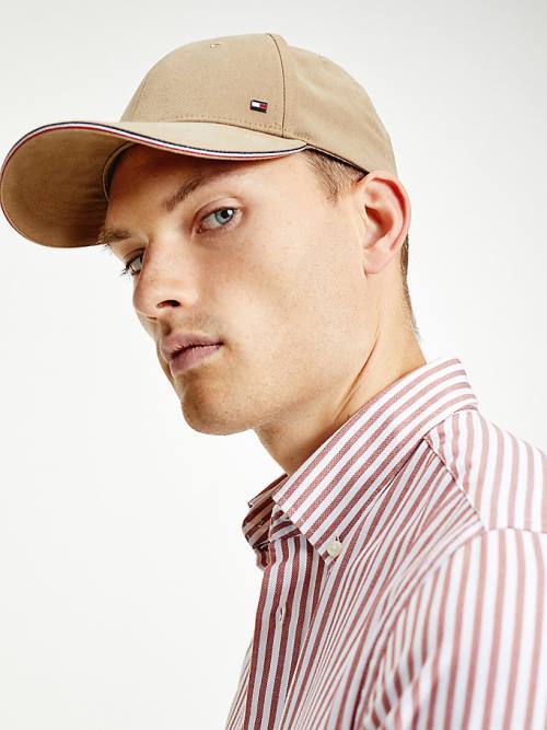 Tommy Hilfiger Elevated Signature Cap Şapka Erkek Bej Rengi | TH360HRD