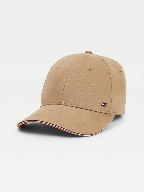 Tommy Hilfiger Elevated Signature Cap Şapka Erkek Bej Rengi | TH360HRD