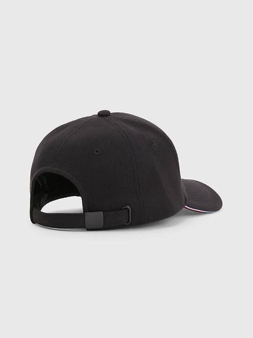 Tommy Hilfiger Elevated Signature Tape Cap Şapka Erkek Siyah | TH649GPJ