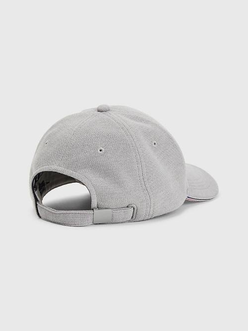 Tommy Hilfiger Elevated Signature Tape Cap Şapka Erkek Gri | TH782IBM