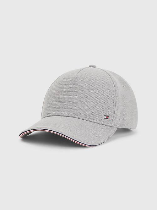 Tommy Hilfiger Elevated Signature Tape Cap Şapka Erkek Gri | TH782IBM