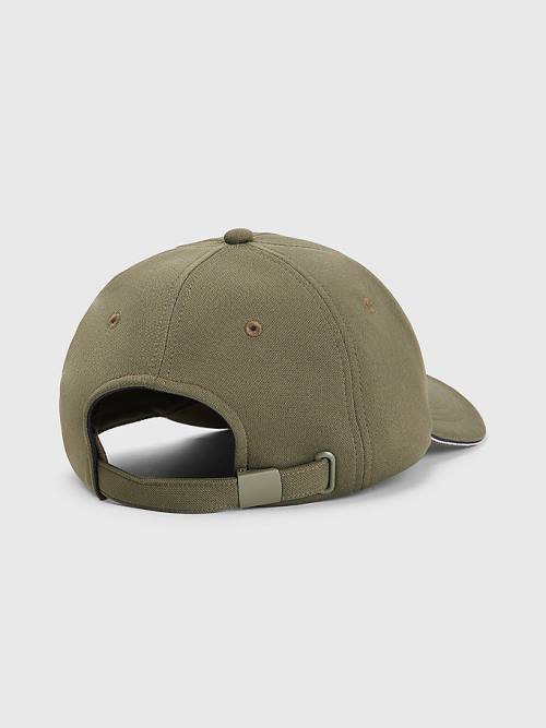 Tommy Hilfiger Elevated Signature Tape Cap Şapka Erkek Yeşil | TH803NHE