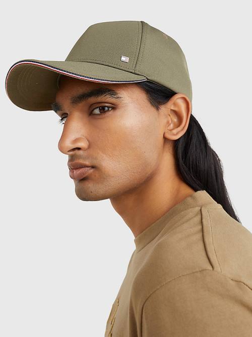 Tommy Hilfiger Elevated Signature Tape Cap Şapka Erkek Yeşil | TH803NHE