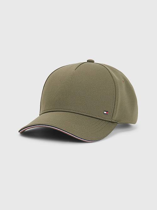 Tommy Hilfiger Elevated Signature Tape Cap Şapka Erkek Yeşil | TH803NHE