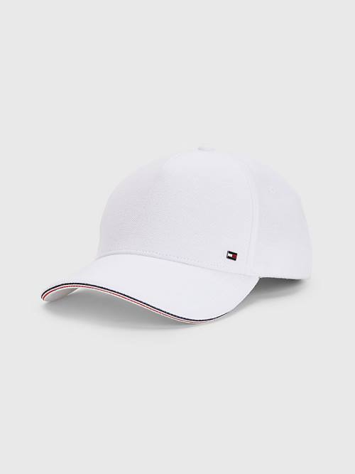 Tommy Hilfiger Elevated Signature Tape Cap Şapka Erkek Beyaz | TH854FWT