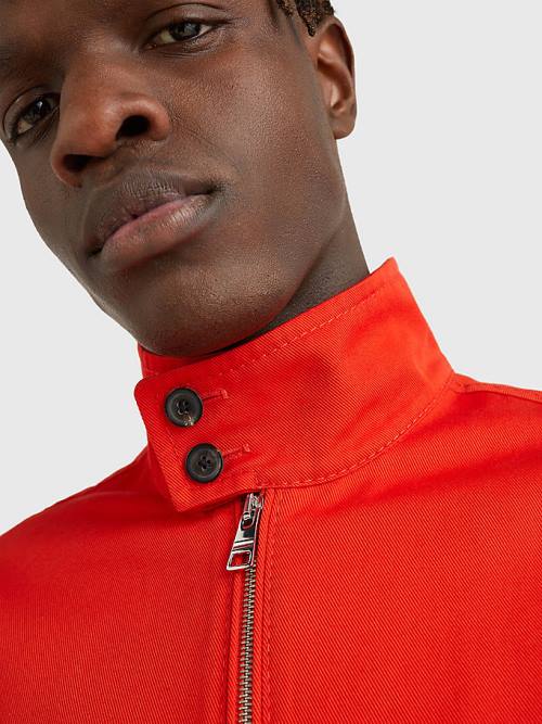 Tommy Hilfiger Elevated Stand-Up Collar Harrington Ceket Erkek Kırmızı | TH148SKN