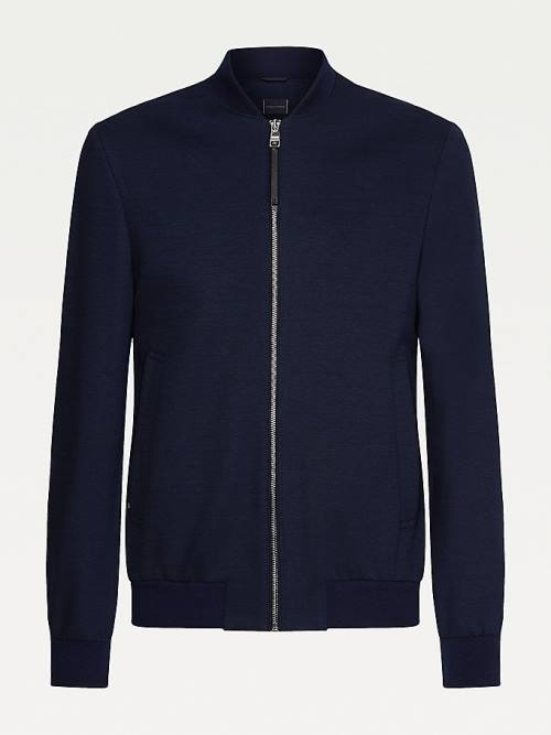 Tommy Hilfiger Elevated Suit Bomber Ceket Erkek Mavi | TH938BYL