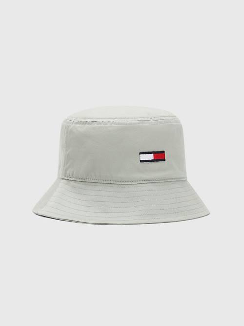 Tommy Hilfiger Embroidery Bucket Şapka Erkek Gri | TH325HNV