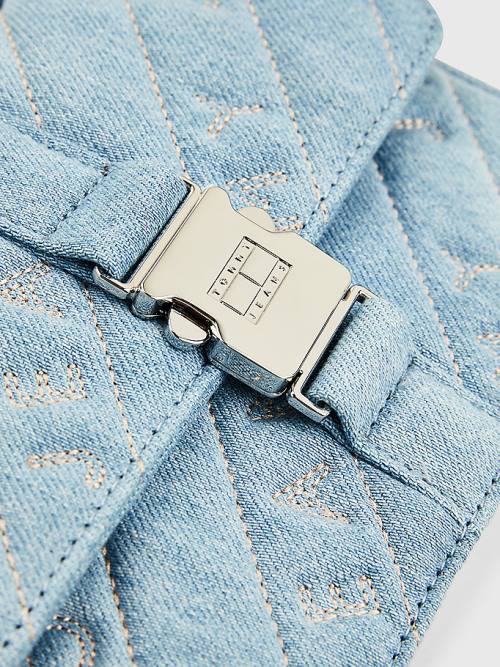 Tommy Hilfiger Embroidery Logo Denim Çanta Kadın Mavi | TH425LJH