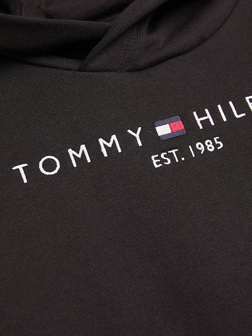 Tommy Hilfiger Essential And Joggers Set Kapüşonlu Sweatshirt Erkek Çocuk Siyah | TH154KTN