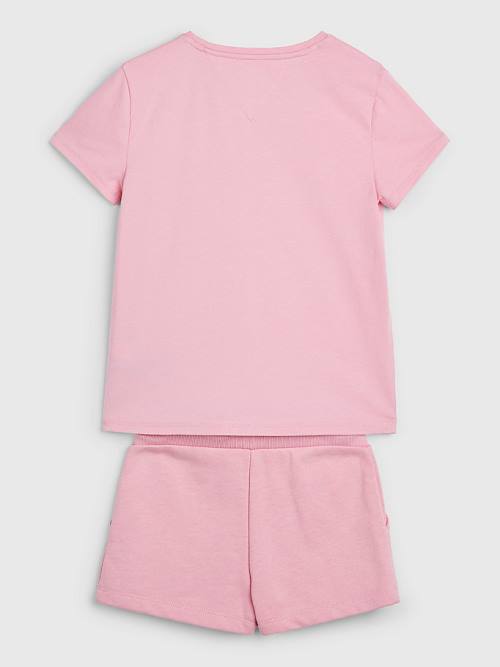 Tommy Hilfiger Essential And Shorts Set Sweatshirt Kiz Çocuk Pembe | TH385XOW