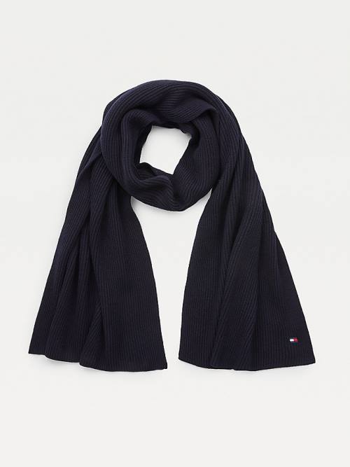 Tommy Hilfiger Essential Cashmere Blend Knit Fular Kadın Mavi | TH237SRL