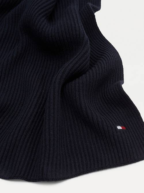 Tommy Hilfiger Essential Cashmere Blend Knit Fular Kadın Mavi | TH237SRL