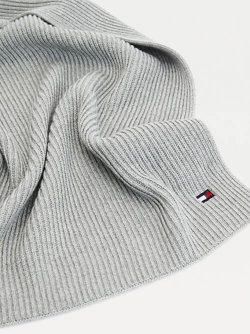 Tommy Hilfiger Essential Cashmere Blend Knit Fular Kadın Gri | TH791FWG