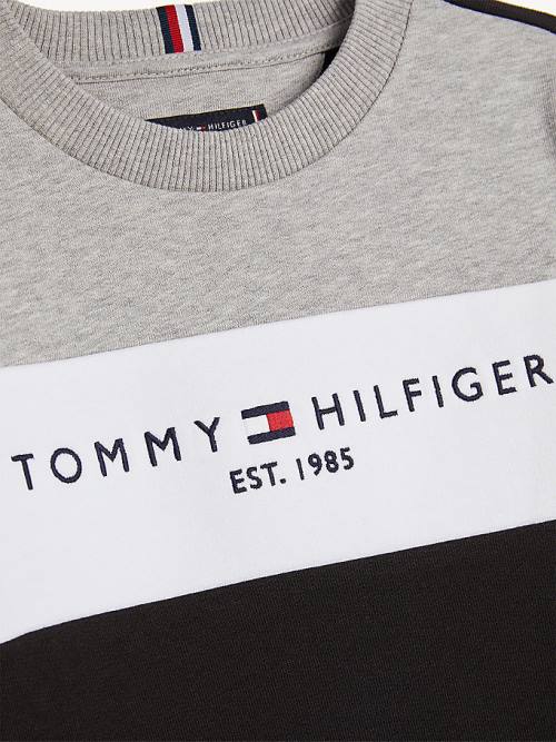 Tommy Hilfiger Essential Colour-Blocked Joggers Set Sweatshirt Erkek Çocuk Siyah | TH053QYK