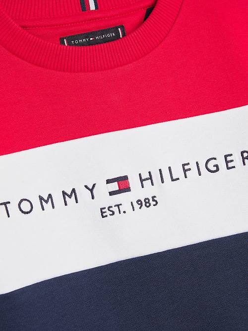 Tommy Hilfiger Essential Colour-Blocked Joggers Set Sweatshirt Erkek Çocuk Mavi | TH417WZL