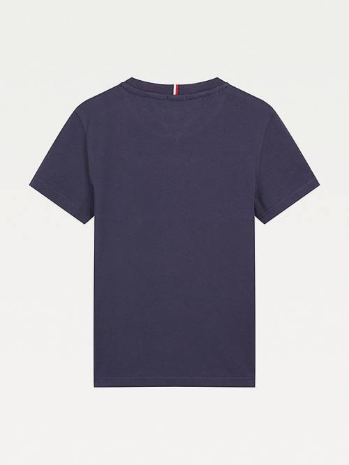 Tommy Hilfiger Essential Colour-Blocked Organic Pamuklu Tişört Erkek Çocuk Gri | TH743HIZ