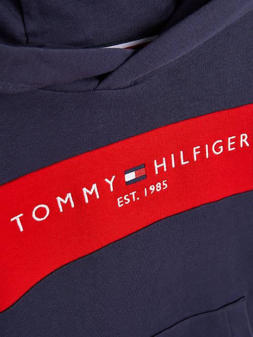 Tommy Hilfiger Essential Colour-Blocked And Shorts Set Kapüşonlu Sweatshirt Erkek Çocuk Mavi | TH873QVA