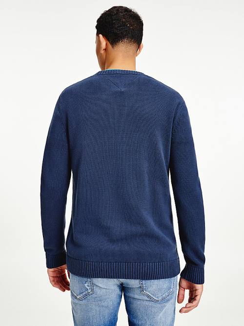 Tommy Hilfiger Essential Crew Neck Jumper Kazak Erkek Mavi | TH215IHU