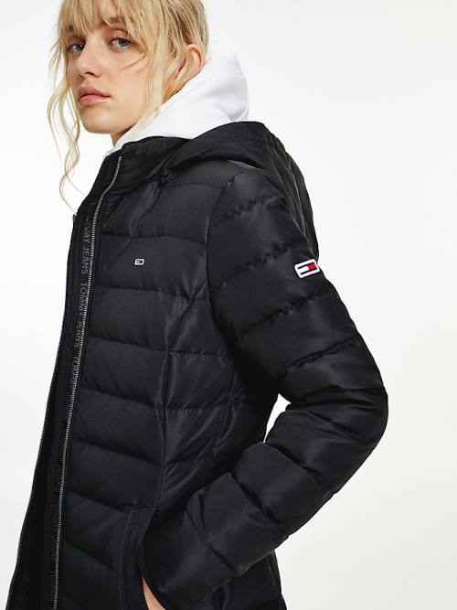 Tommy Hilfiger Essential Down Quilted Coat Ceket Kadın Siyah | TH413MBA