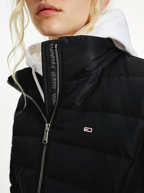 Tommy Hilfiger Essential Down Quilted Coat Ceket Kadın Siyah | TH413MBA