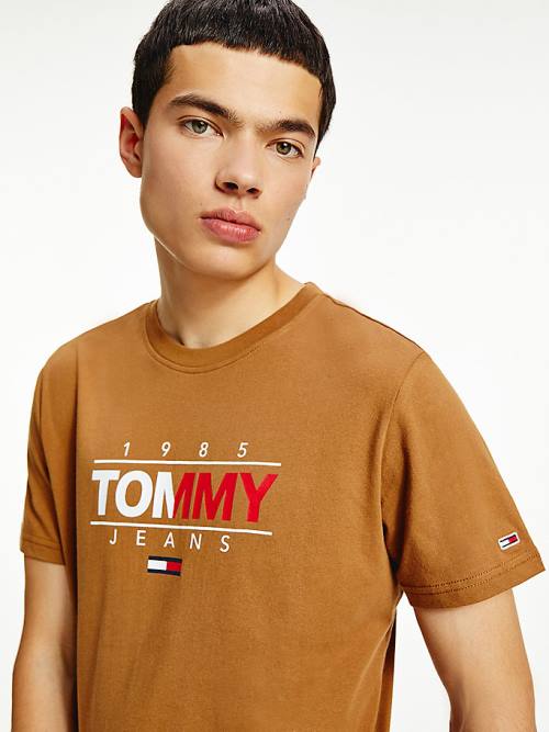 Tommy Hilfiger Essential Graphic Tişört Erkek Kahverengi | TH924XZJ