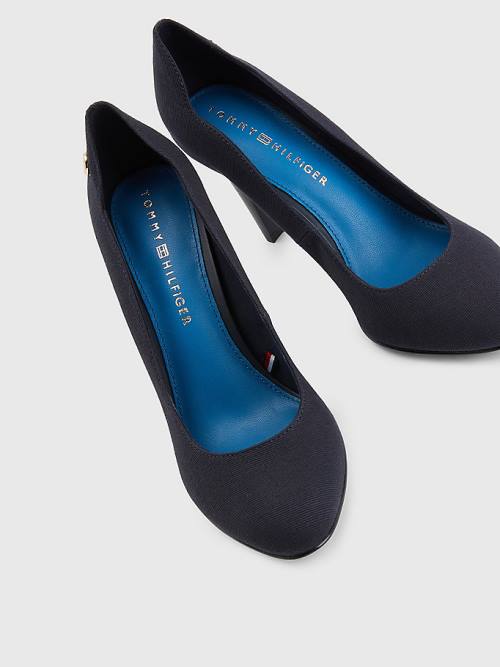 Tommy Hilfiger Essential High Pumps Topuklu Ayakkabı Kadın Mavi | TH630RVD