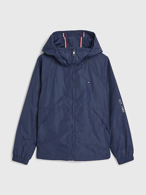 Tommy Hilfiger Essential Kukuletalı Ceket Kiz Çocuk Mavi | TH593HCR