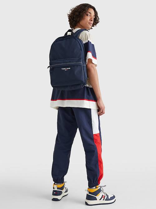 Tommy Hilfiger Essential Logo Backpack Çanta Erkek Mavi | TH419GZM