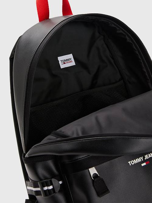 Tommy Hilfiger Essential Logo Backpack Çanta Erkek Siyah | TH520RLV