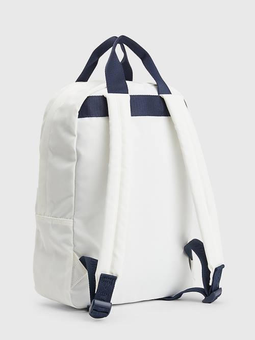 Tommy Hilfiger Essential Logo Backpack Çanta Kadın Beyaz | TH596XGY