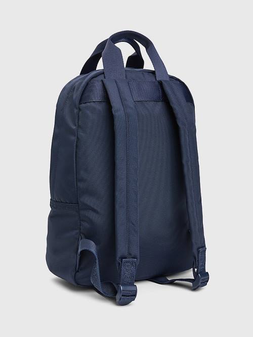 Tommy Hilfiger Essential Logo Backpack Çanta Kadın Mavi | TH783SQU