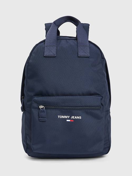 Tommy Hilfiger Essential Logo Backpack Çanta Kadın Mavi | TH783SQU