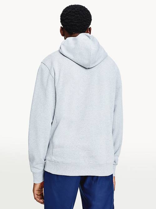 Tommy Hilfiger Essential Logo Kapüşonlu Sweatshirt Erkek Gri | TH352NTX