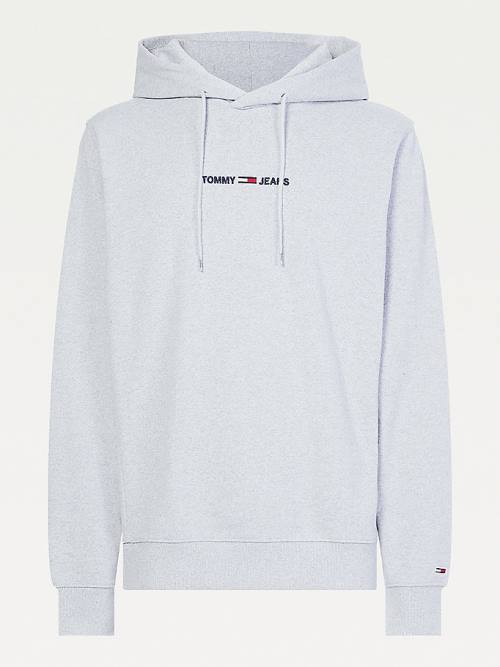 Tommy Hilfiger Essential Logo Kapüşonlu Sweatshirt Erkek Gri | TH352NTX