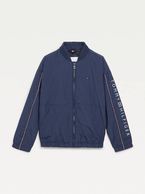 Tommy Hilfiger Essential Logo Recycled Parça Ceket Kiz Çocuk Mavi | TH521UKW