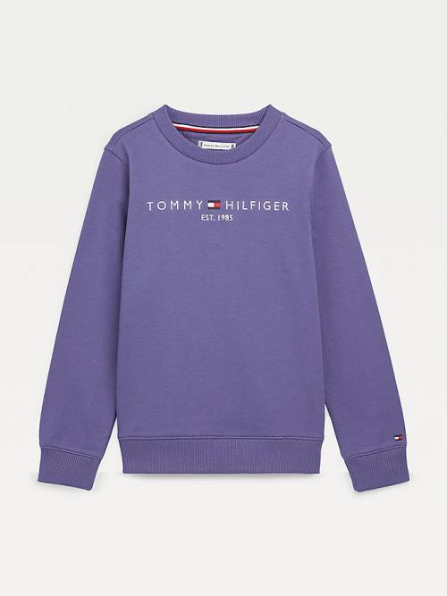 Tommy Hilfiger Essential Logo Sweatshirt Kiz Çocuk Mavi | TH247OFI