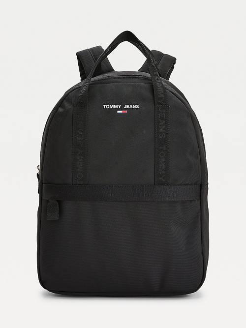 Tommy Hilfiger Essential Logo Tape Backpack Çanta Kadın Siyah | TH657XKP