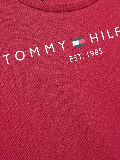 Tommy Hilfiger Essential Logo Tişört Kiz Çocuk Kırmızı | TH837TMZ