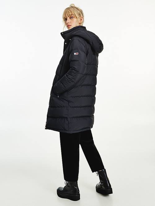 Tommy Hilfiger Essential Long Puffer Coat Ceket Kadın Siyah | TH092TZS